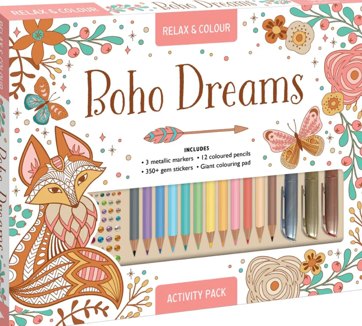 Boho Dreams Relax and Colour Activity Pack **CLEARANCE**