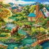 Castorland – Idyllic House with Horses 2000 Piece Puzzle