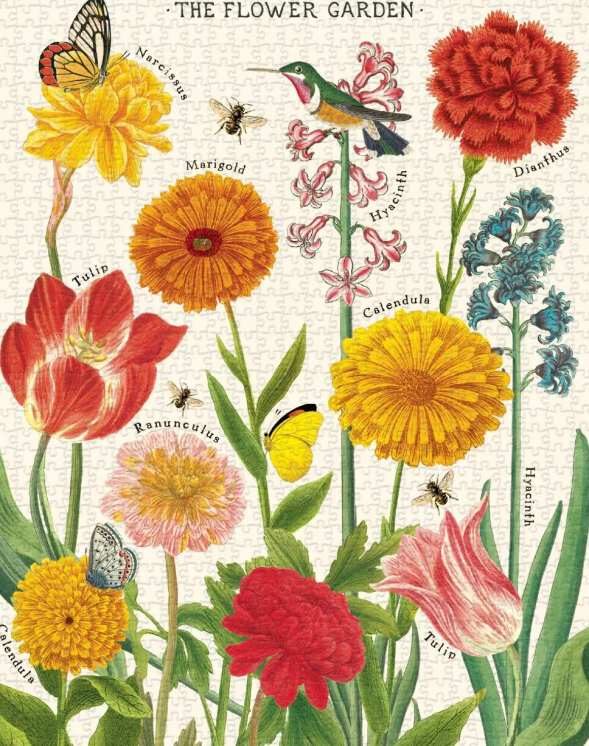 Cavallini & Co – Vintage Puzzle – Flower Garden 1000 Piece Puzzle
