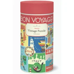 Cavallini Bon Voyage 1000 Piece Puzzle