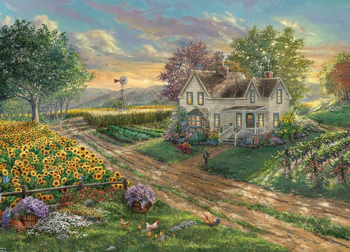 Ceaco – Thomas Kinkade – Sunflower Fields 1000 Piece Puzzle