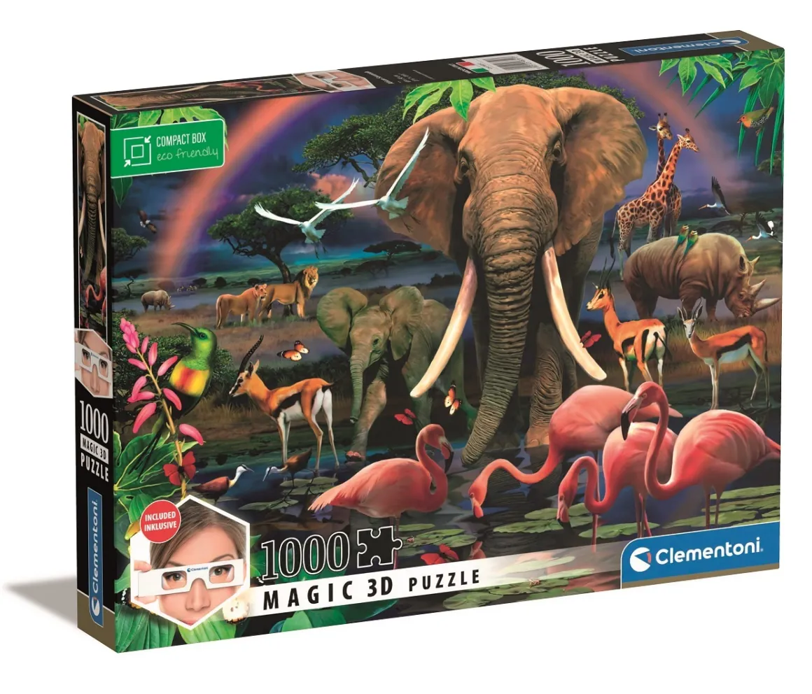 Clementoni – African Savannah (Magic 3D) 1000 Piece Puzzle