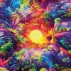 Clementoni – Colorboom Psychedelic Jungle Sunrise 500 Piece Puzzle