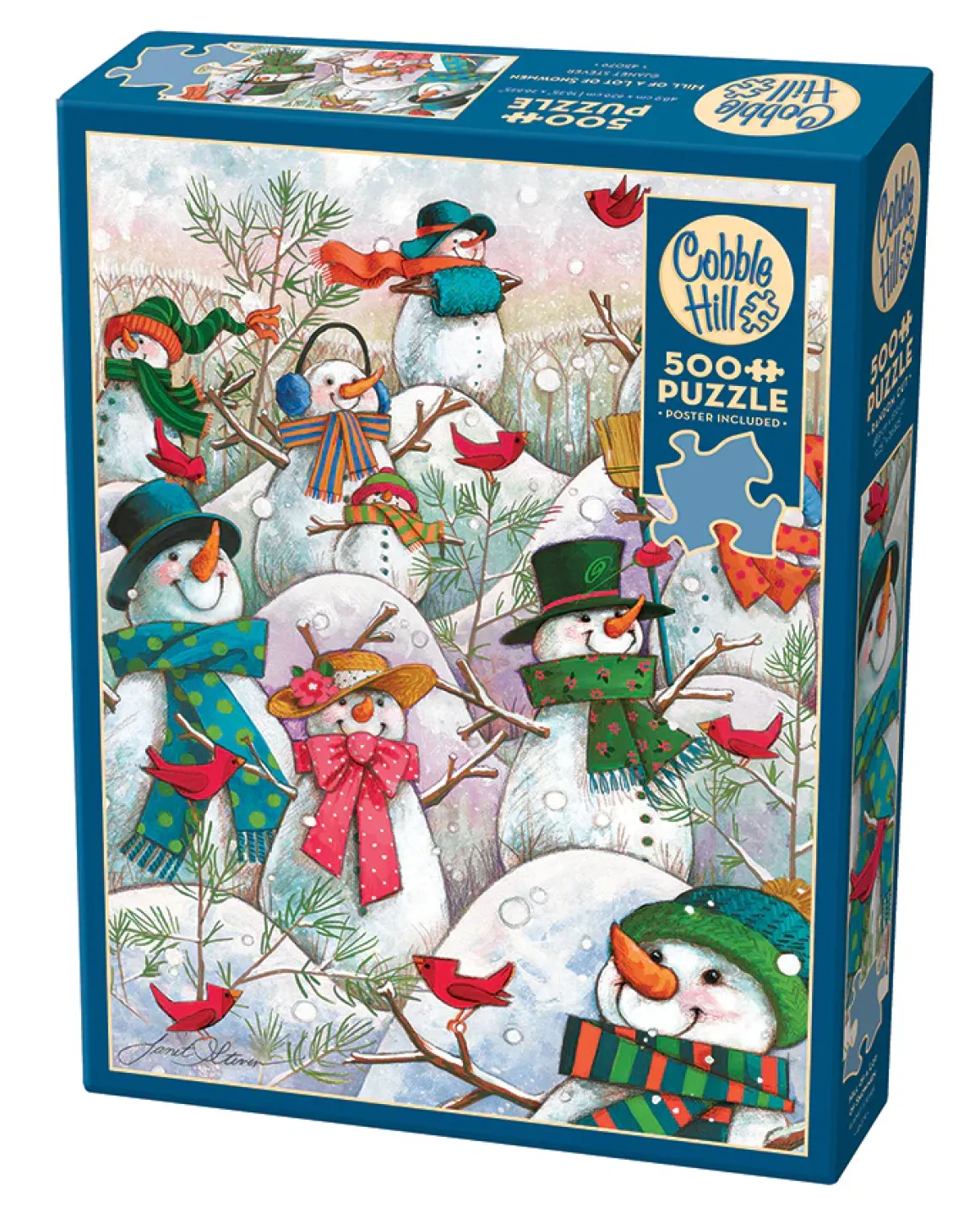 Cobble Hill – Hill of a Lot of Snowmen 500 Piece Puzzle