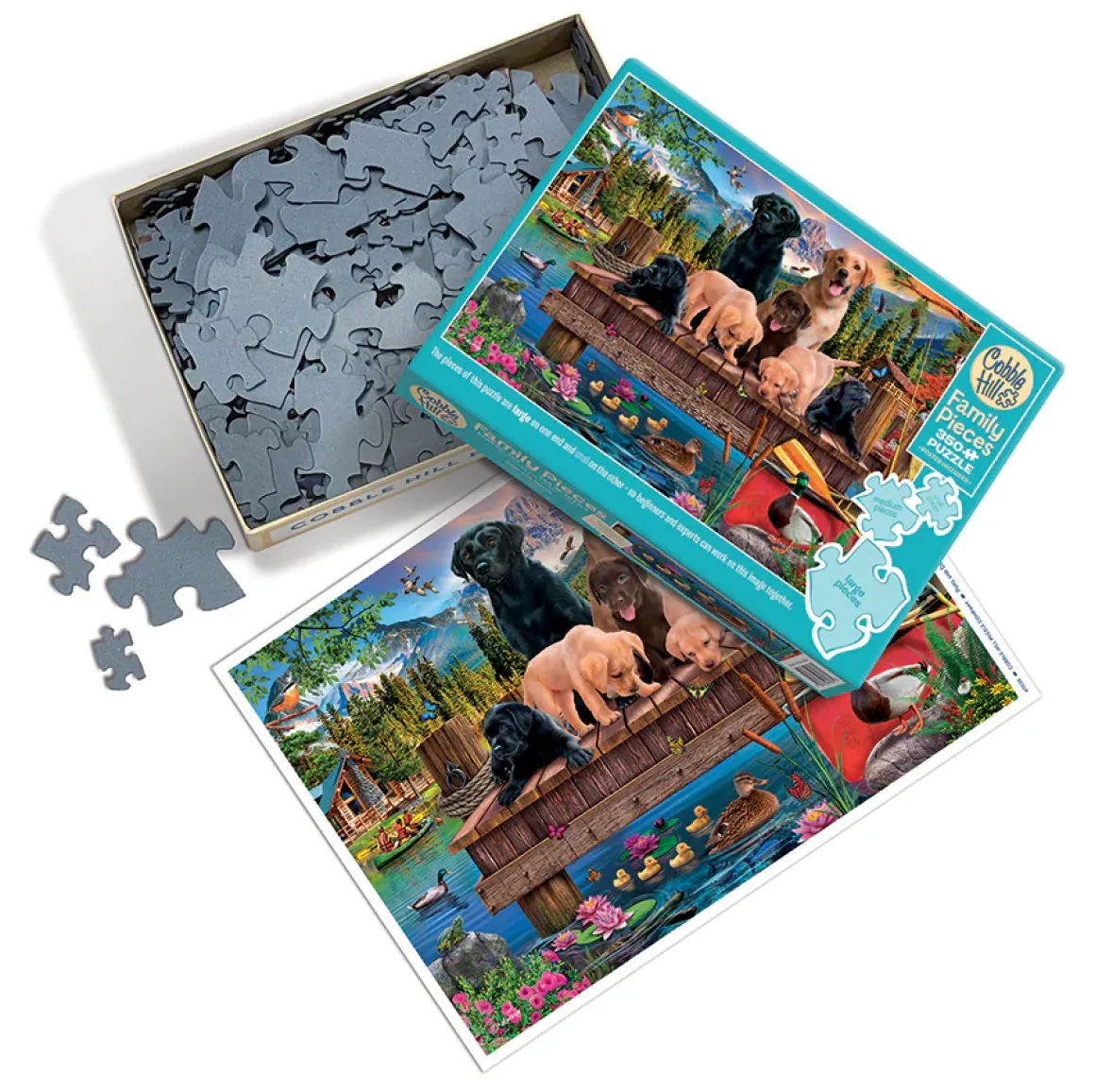 Cobble Hill – Pups and Ducks 350 Piece Family Puzzle