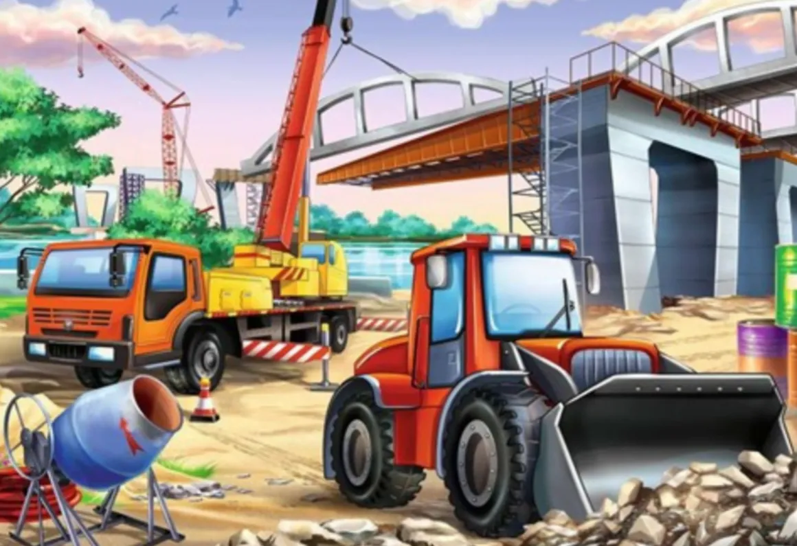 CONSTRUCTION & CARS 2 X 24 PIECE PUZZLE – RAVENSBURGER