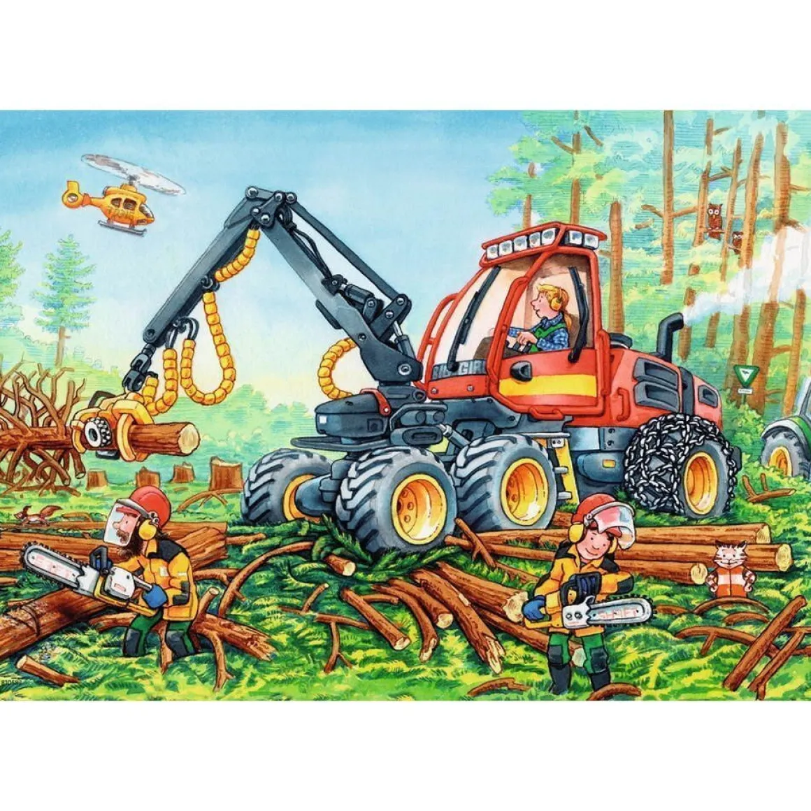 DIGGERS AT WORK 2 X 24 PIECE PUZZLE – RAVENSBURGER