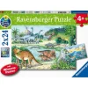 DINOSAURS OF LAND AND SEA 2 X 24 PIECE PUZZLE – RAVENSBURGER