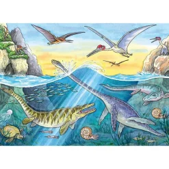 DINOSAURS OF LAND AND SEA 2 X 24 PIECE PUZZLE – RAVENSBURGER