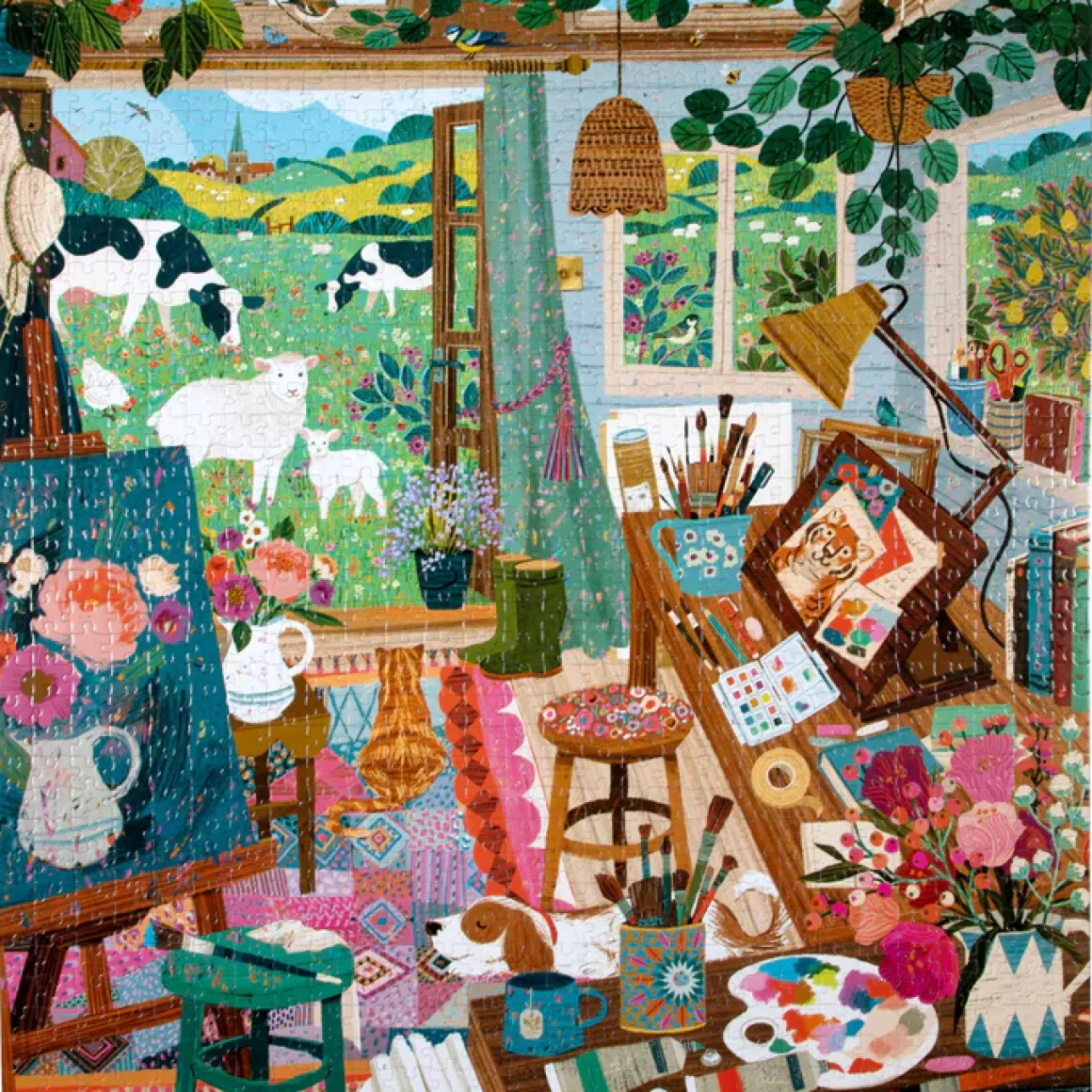 eeBoo – Artists Cottage 1000 Piece Puzzle