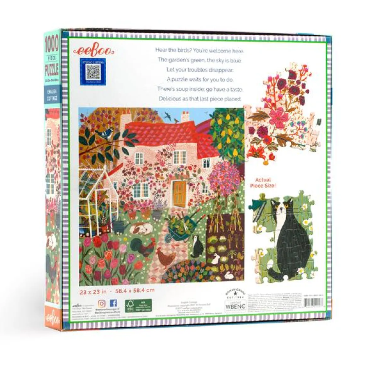 eeBoo – English Cottage 1000 Piece Puzzle