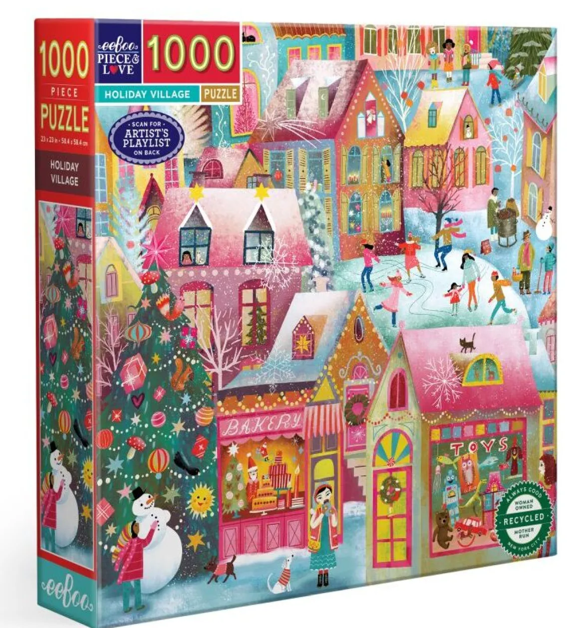 eeBoo – Holiday Village 1000 Piece Puzzle