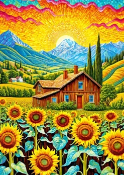 Enjoy – Sunflower House 1000 Piece Puzzle