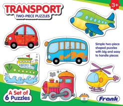 Frank Educational – Transport Two-Piece Puzzles Set of 6
