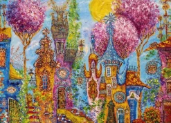 Heye – Charming Village – Pink Trees 1000 Piece Puzzle