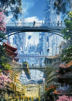 Heye – Future Cities – Market District 1000 Piece Puzzle