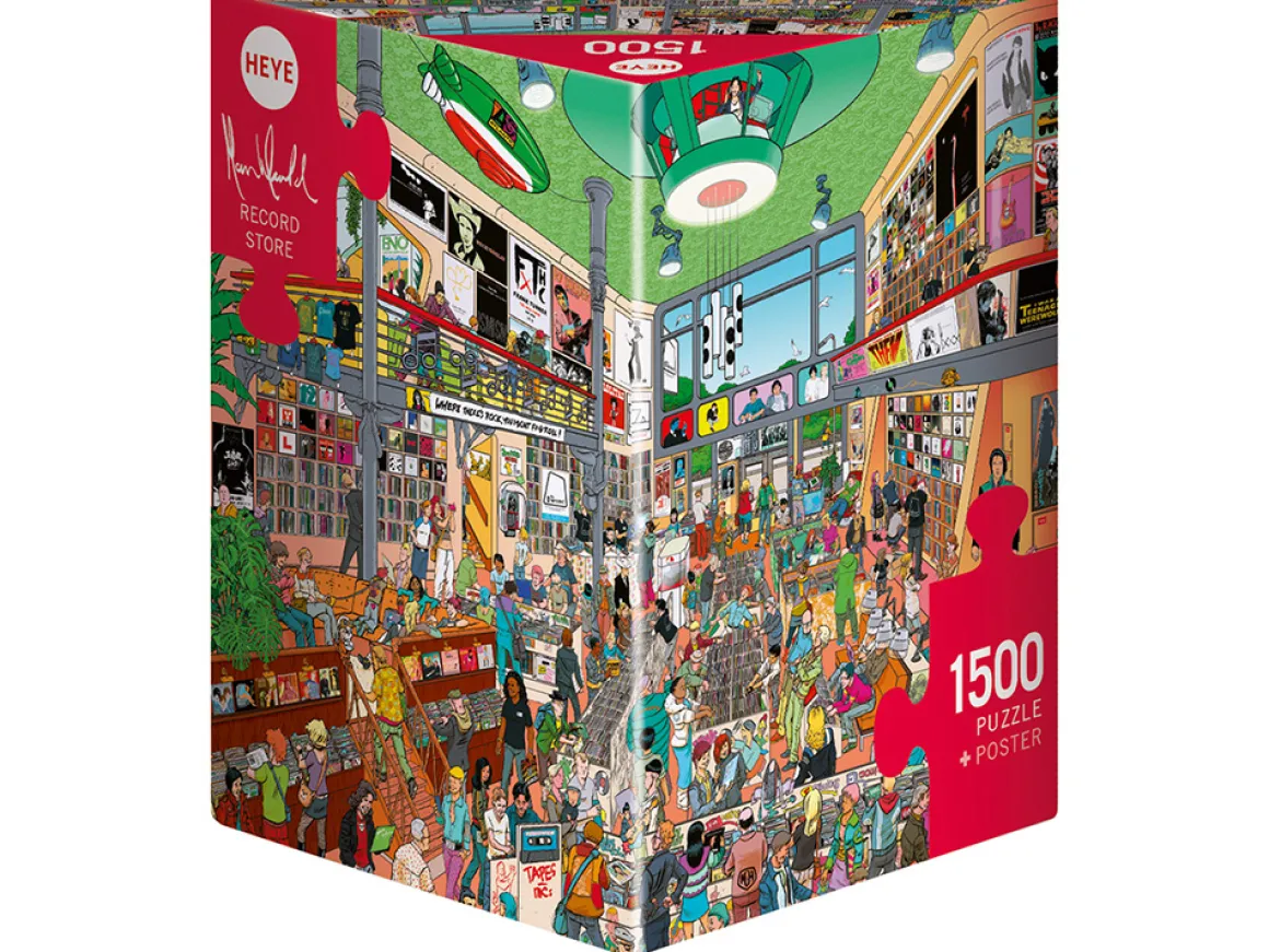 Heye – Record Store 1500 Piece Puzzle (Triangular Box)