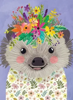 Heye -Floral Friends Hedgehog 500 Piece Puzzle