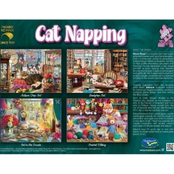 Holdson – Cat Napping – Bookshop Cat 1000 Piece Puzzle