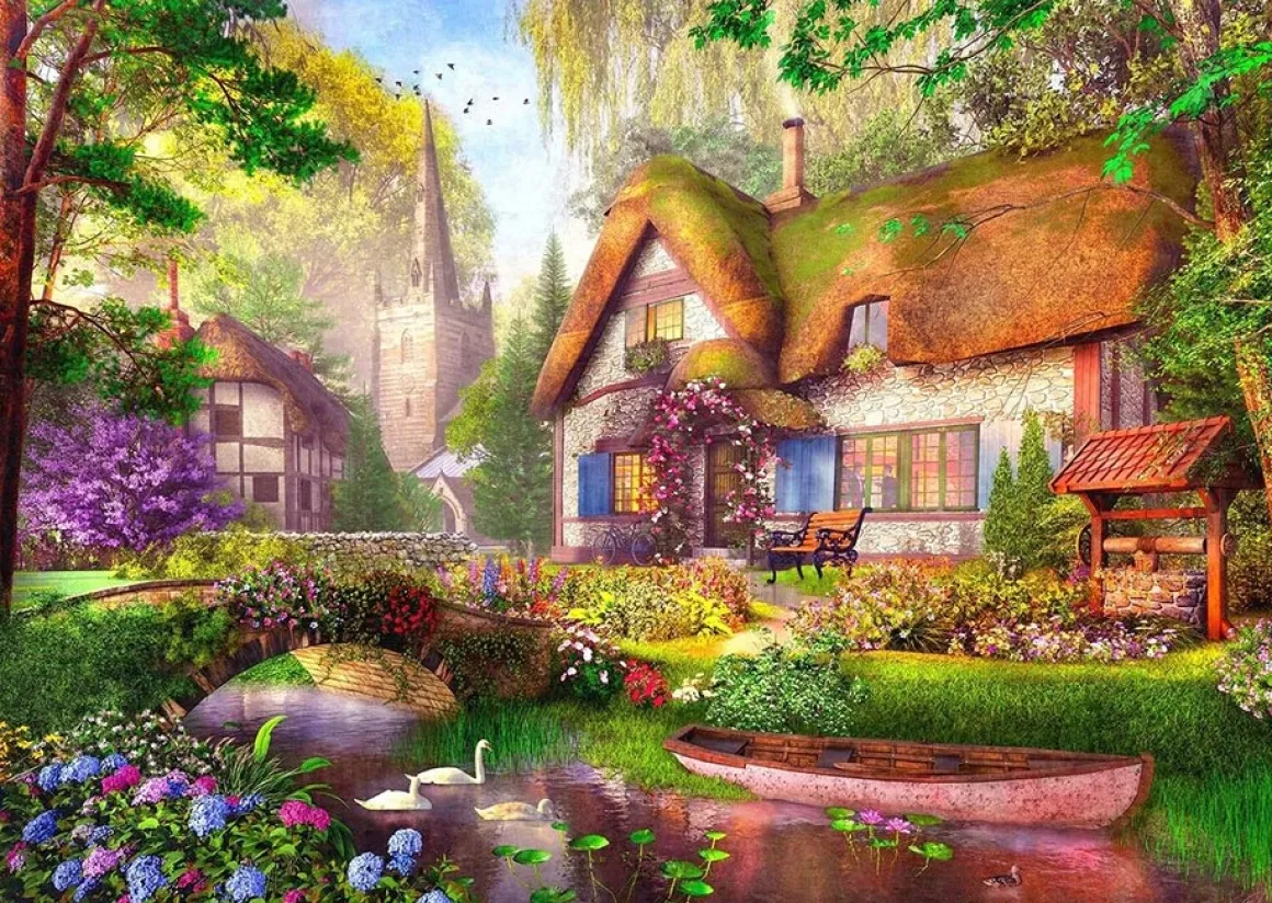 Holdson – Cottage Charmers S2 The Woodland Cottage 1000 Piece Puzzle