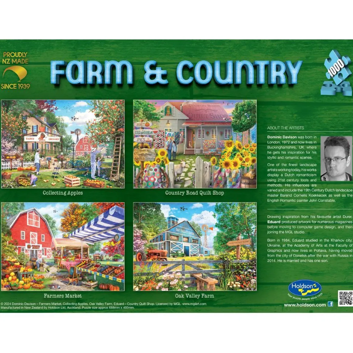Holdson – Farm & Country – Oak Valley Farm 1000 Piece Puzzle