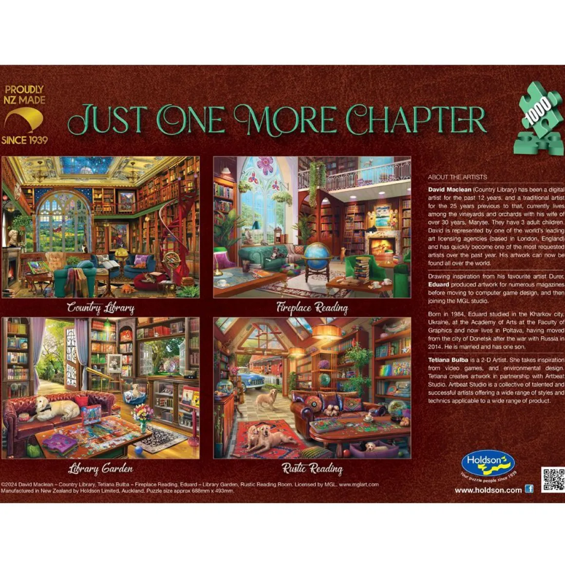 Holdson – Just one More Chapter – Rustic Reading 1000 Piece Puzzle