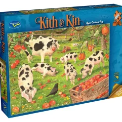 Holdson – Kith & Kin – Apple Orchard Pigs 1000 Piece Puzzle