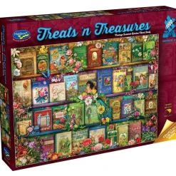 Holdson – Treats n Treasures Series 4 – Vintage Summer Garden Book Shelf 1000 Piece Puzzle
