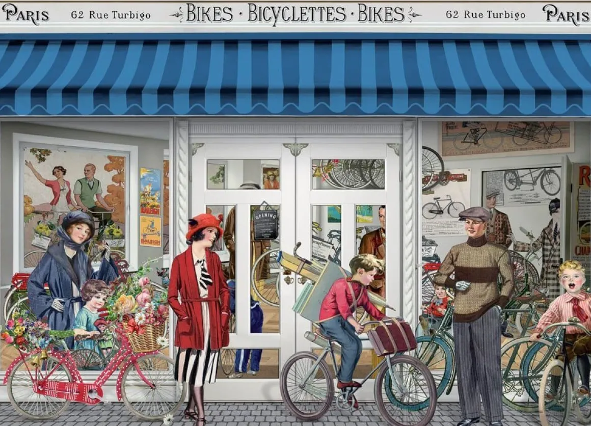 Holdson – Victorian Day Out, Bikes, Bicyclettes, Bikes 1000 Piece Puzzle