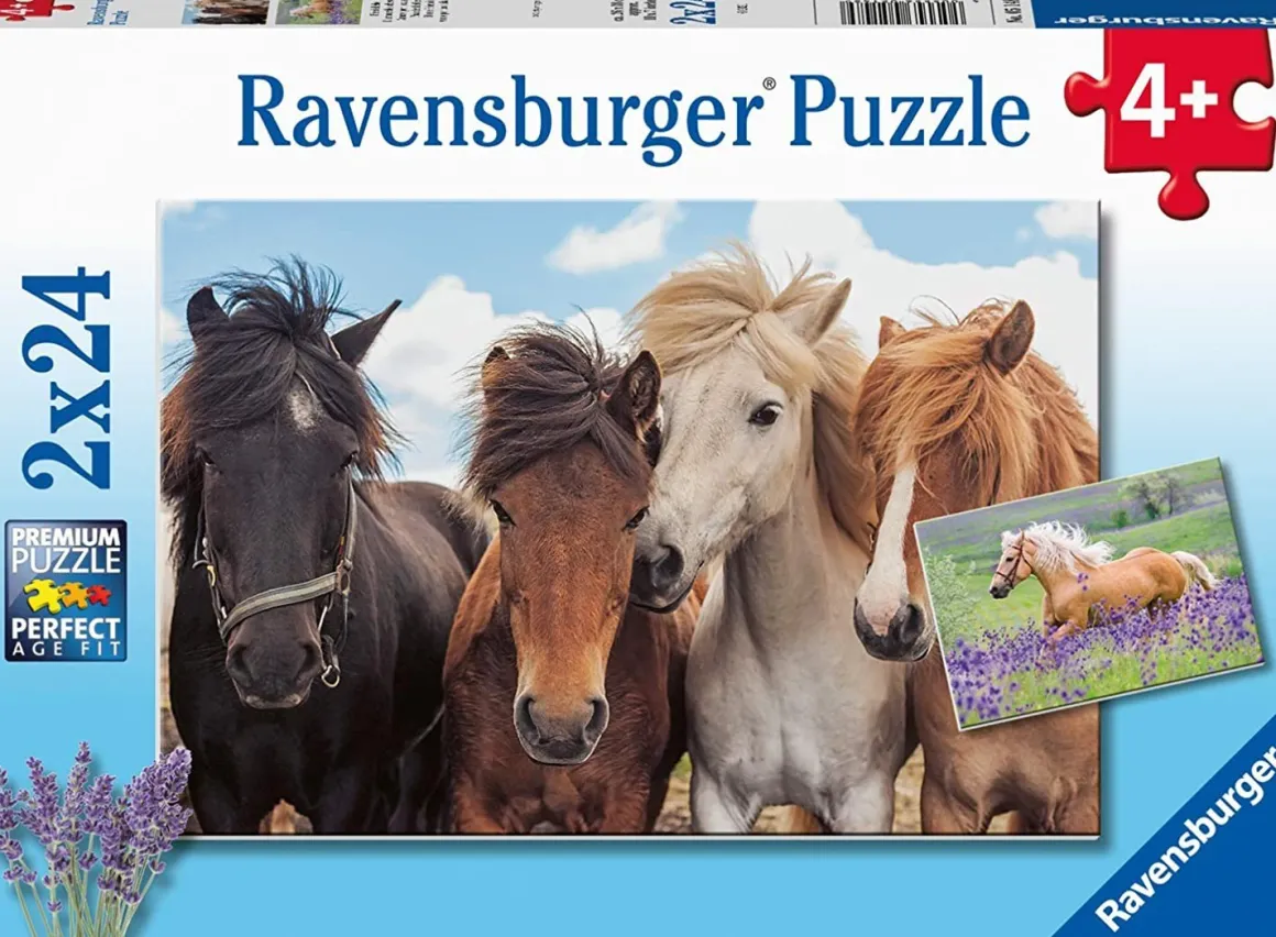 HORSE FRIENDS 2 X 24 PIECE PUZZLE – RAVENSBURGER