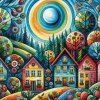Jacarou – Lovely Colorful Village 1000 Piece Puzzle