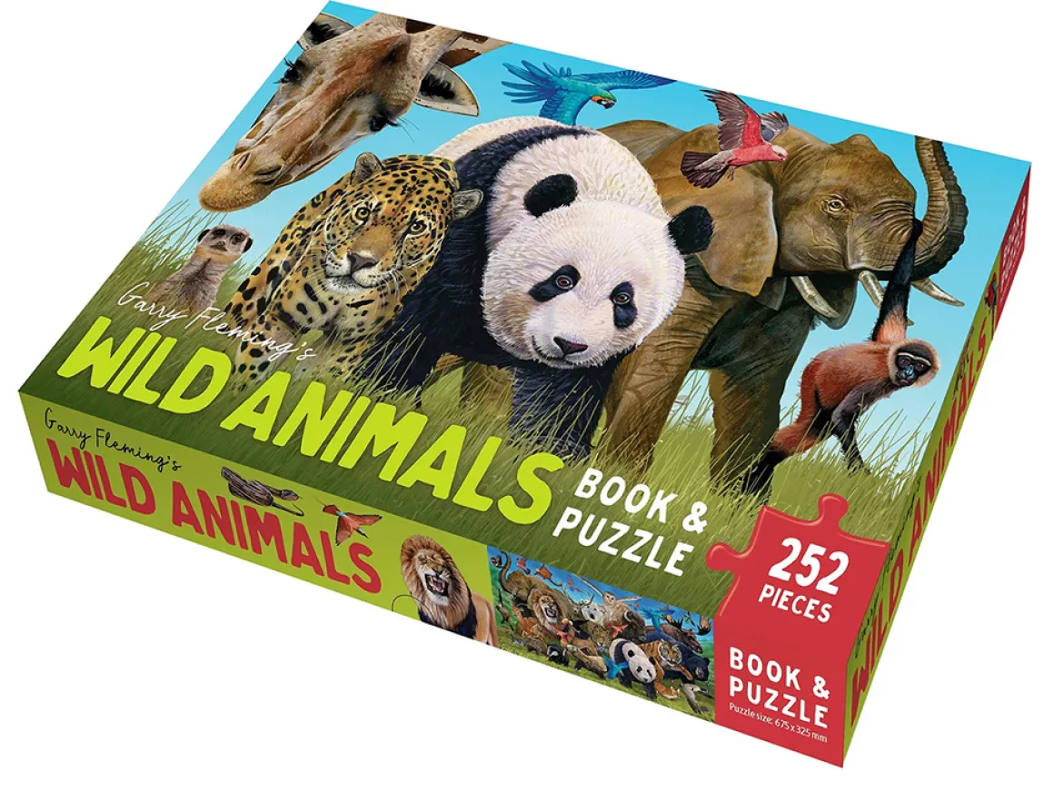Lake Press – Garry Fleming – Wild Animals Vol. 2 Book and 252 Piece Puzzle Set
