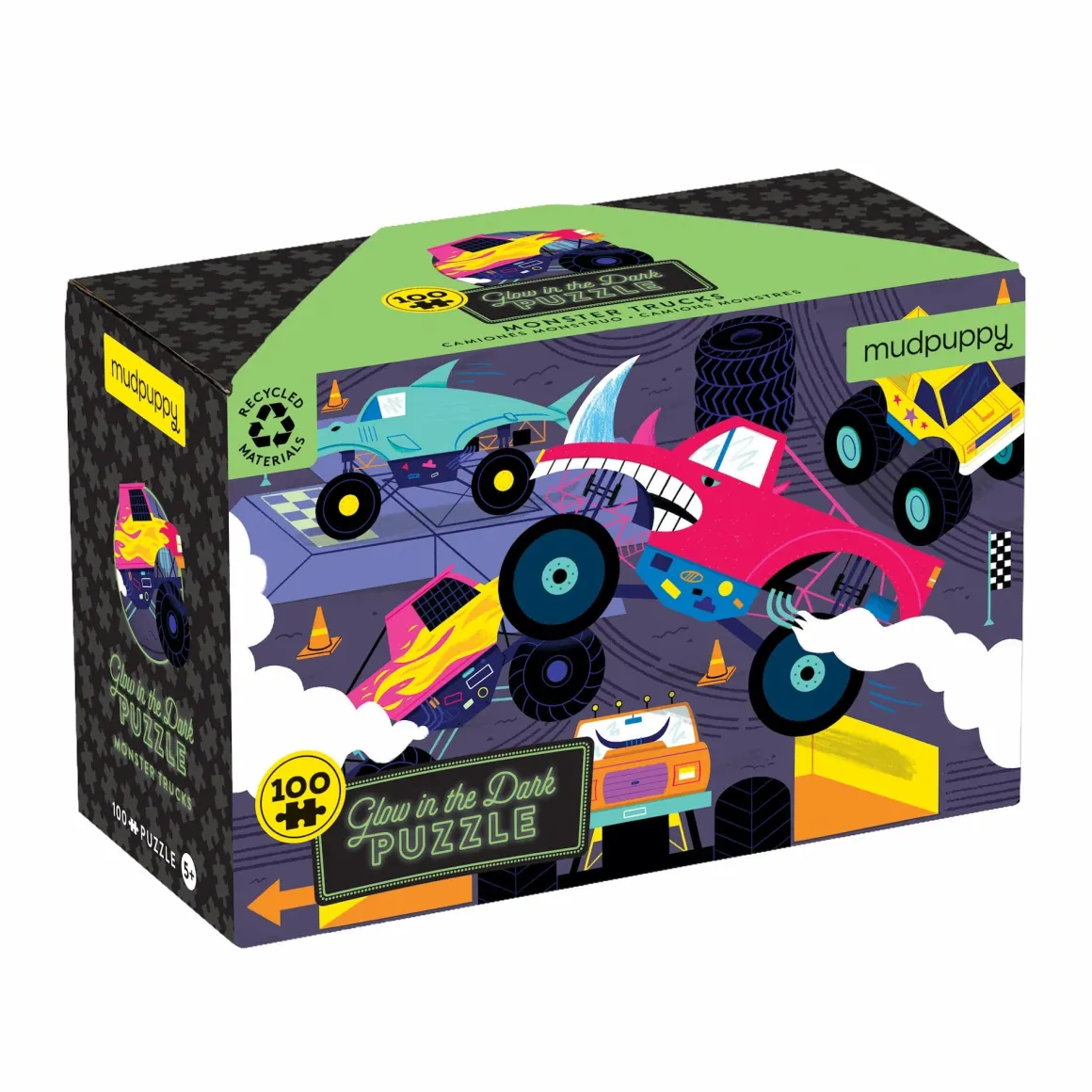 Mudpuppy – Glow in the Dark – Monster Trucks 100 Piece Puzzle