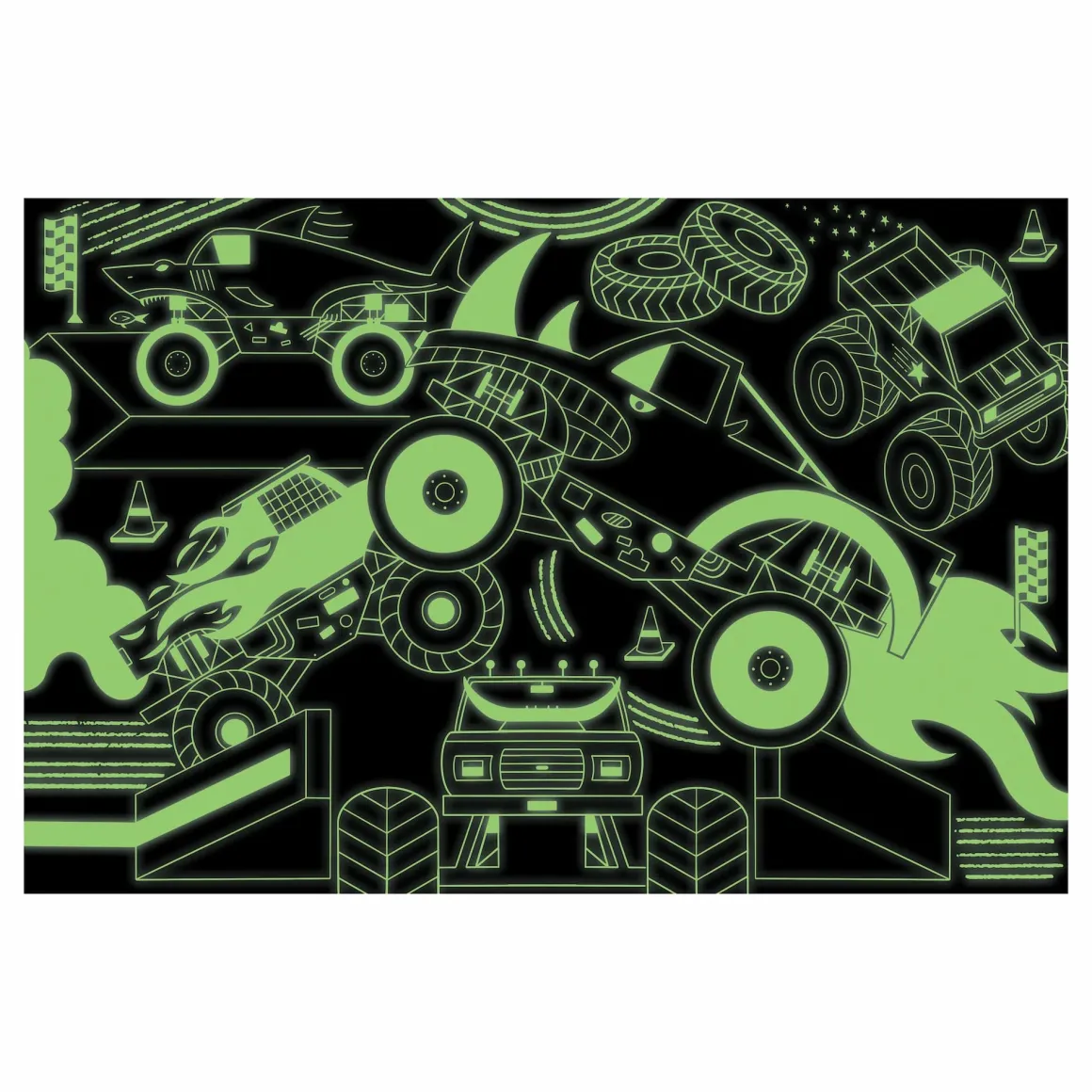 Mudpuppy – Glow in the Dark – Monster Trucks 100 Piece Puzzle