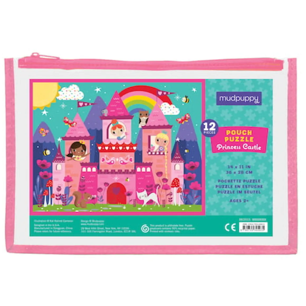 Mudpuppy – Pouch Puzzle – Princess Castle 12 Pieces