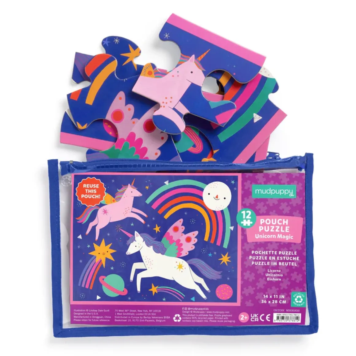 Mudpuppy – Unicorn Magic 12 Piece Pouch Puzzle