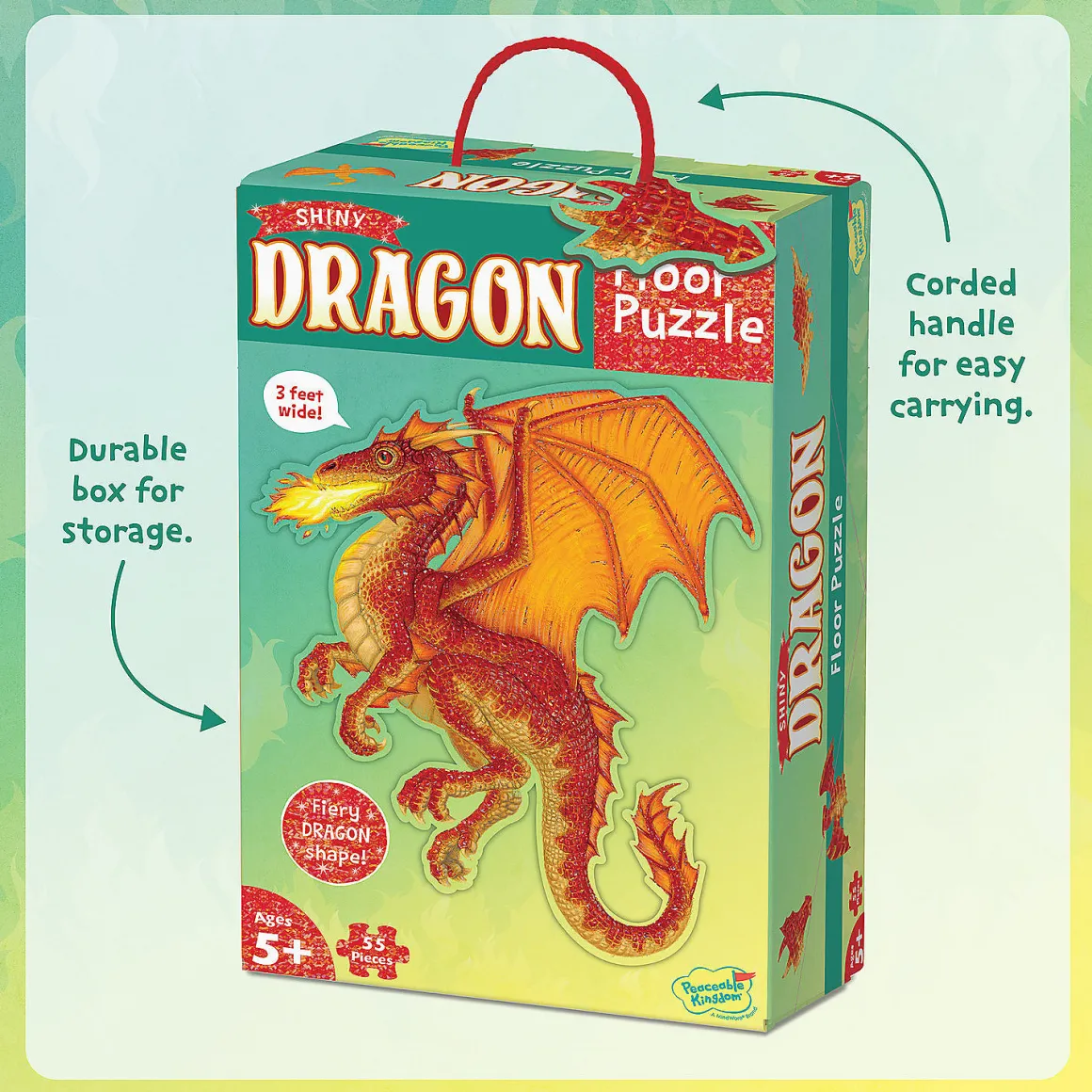 Peaceable Kingdom – Dragon 55 Piece Floor Puzzle