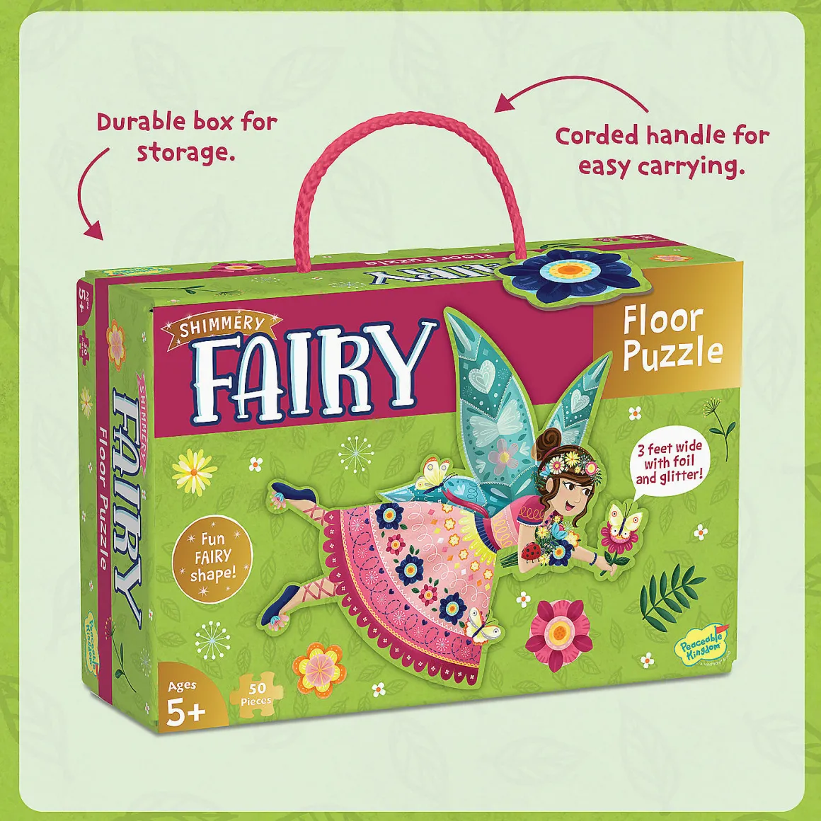 Peaceable Kingdom – Fairy 50 Piece Floor Puzzle
