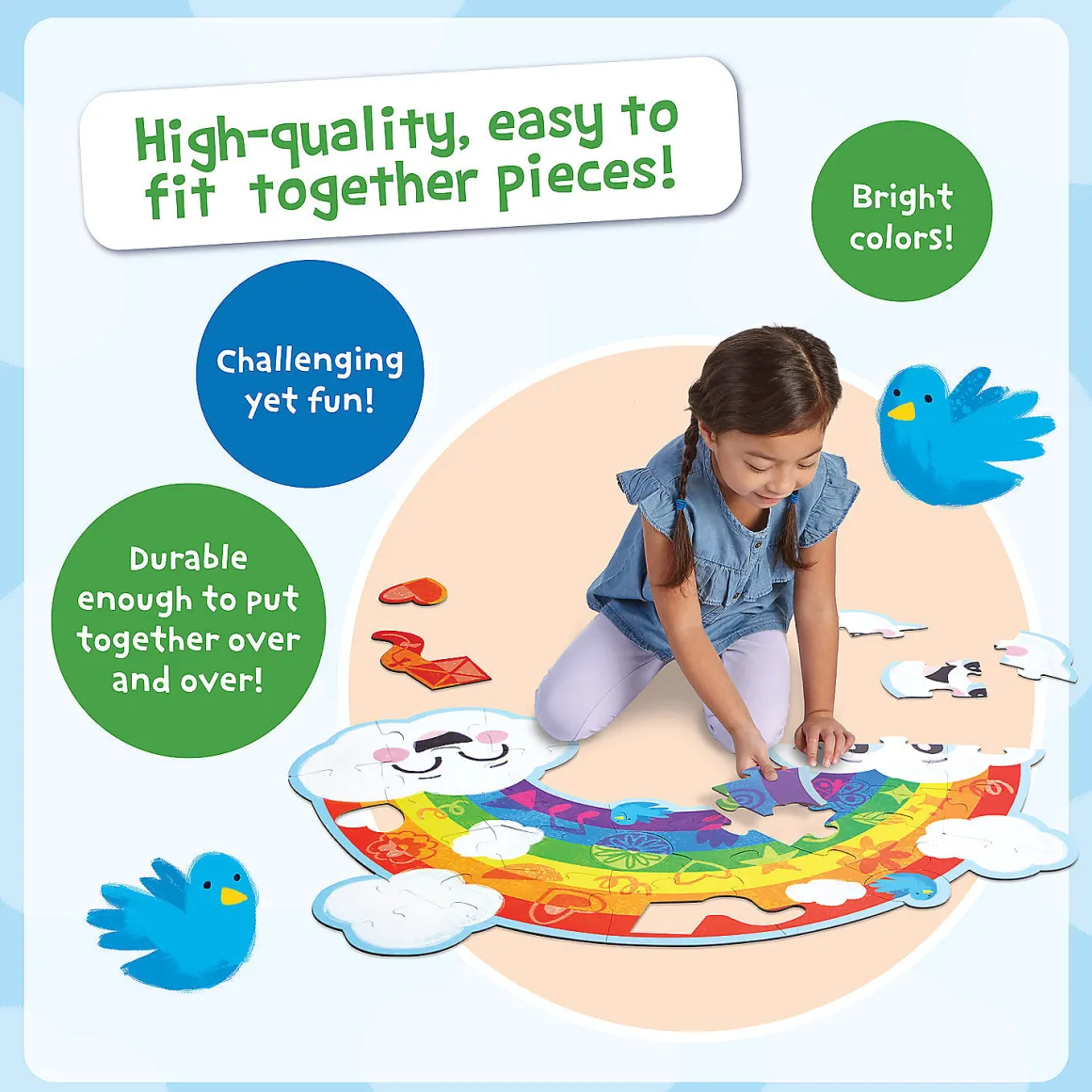 Peaceable Kingdom – Rainbow 35 Piece Floor Puzzle