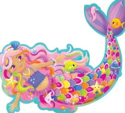 Peaceable Kingdom – Shimmery Magical Mermaid 41 Piece Floor Puzzle