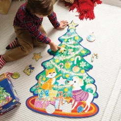 Peaceable Kingdom – Shimmery Christmas Tree 49 Piece Floor Puzzle
