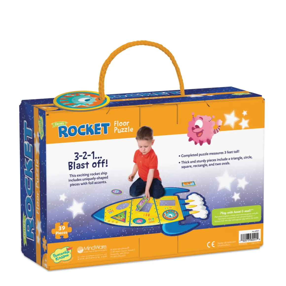 Peaceable Kingdom – Shiny Rocket 39 Piece Floor Puzzle