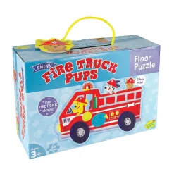 Peaceable Kingdom – Shiny Fire Truck Pups 39 Piece Floor Puzzle