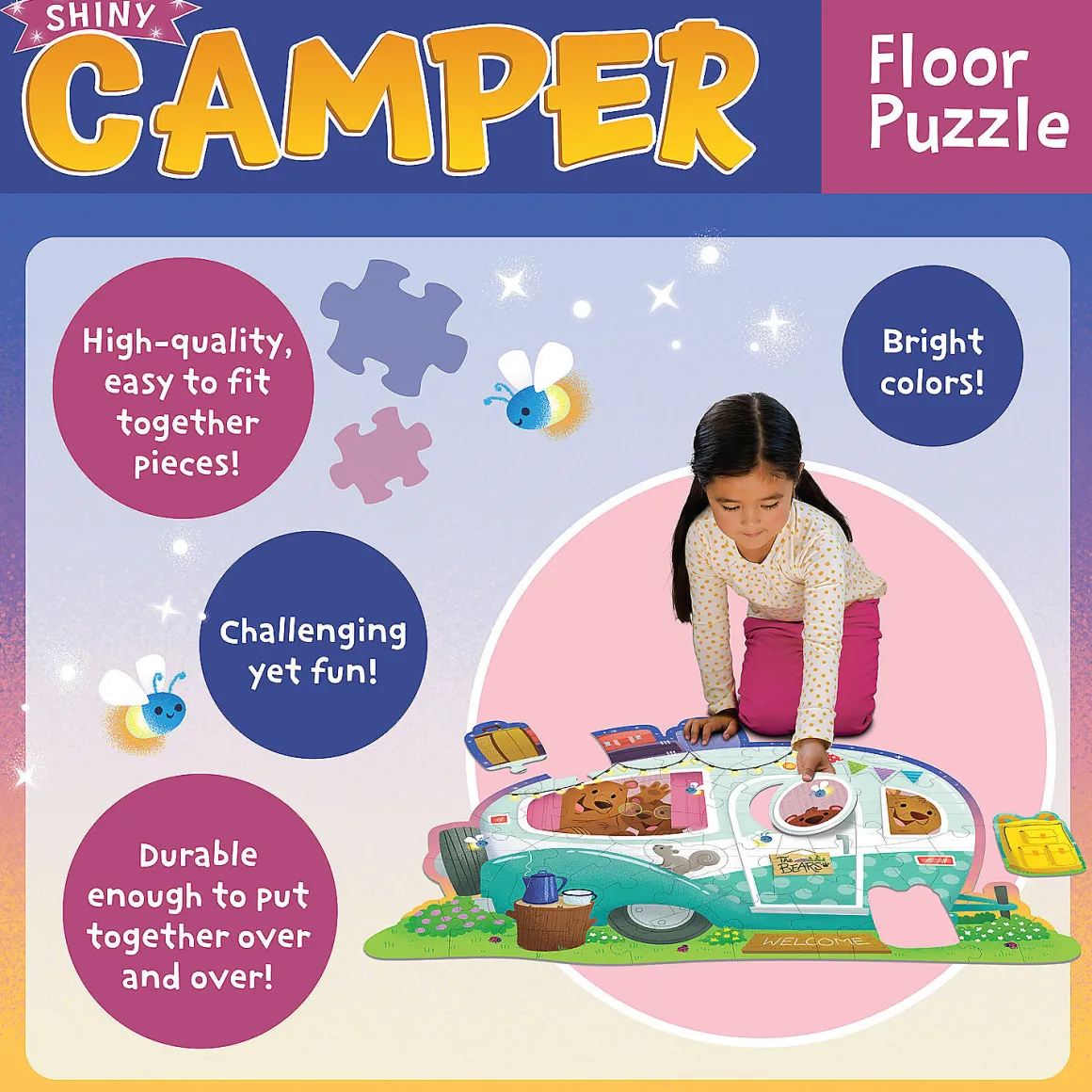 Peaceable Kingdom – Shiny Camper 45 Piece Floor Puzzle