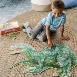 Peaceable Kingdom -Shiny Dinosaur 51 Piece Floor Puzzle