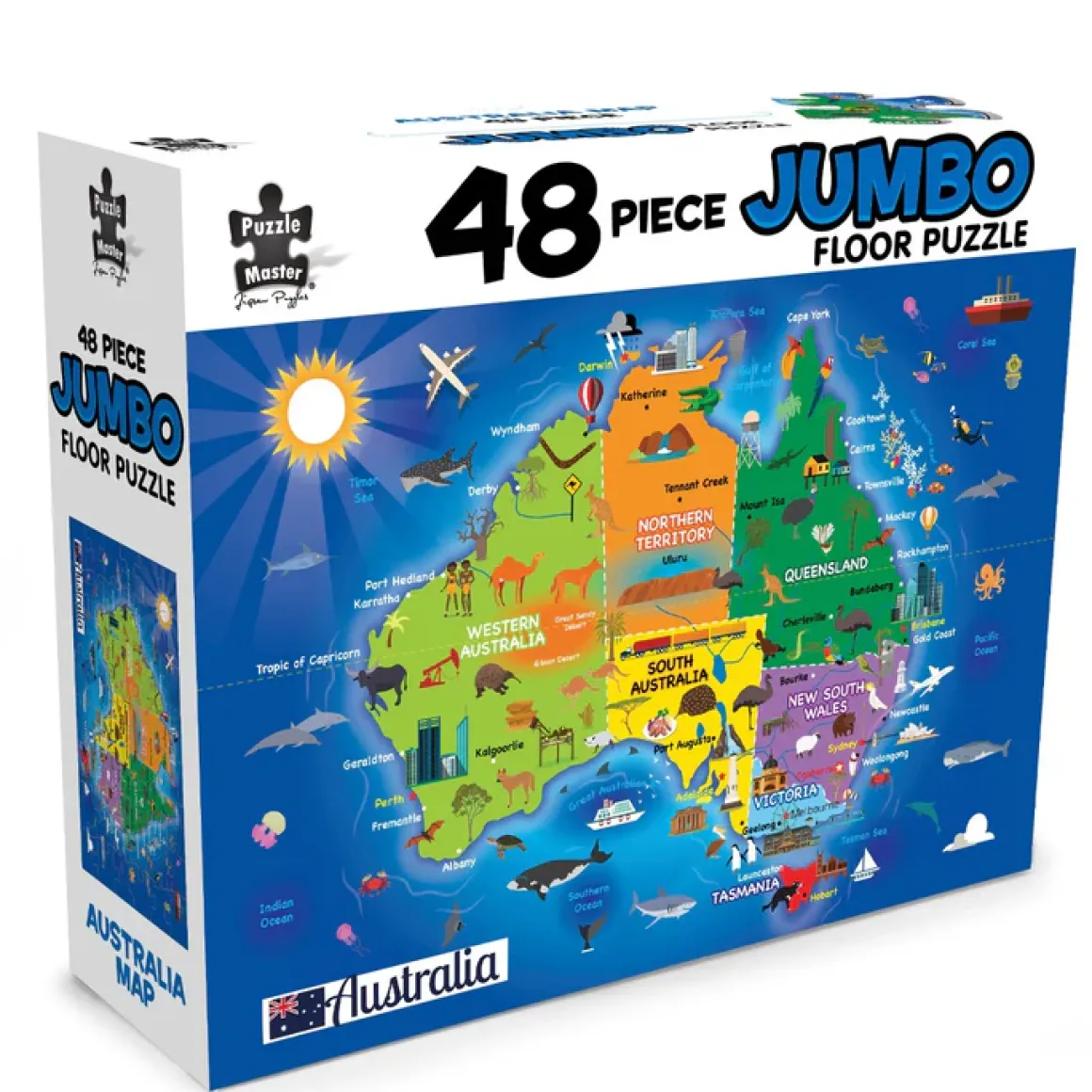 Puzzle Master – Australian Map 48 Piece Jumbo Floor Puzzle