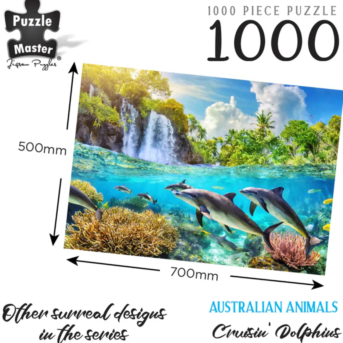 Puzzle Master – Cruisin’ Dolphins 1000 Piece Puzzle