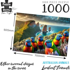 Puzzle Master – Lorikeet Friends 1000 Piece Puzzle
