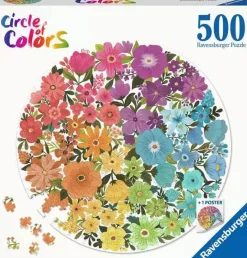 Ravensburger – Circle of Colors Flowers 500 Piece Round Puzzle