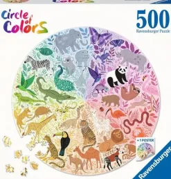 Ravensburger – Circle of Colors Animals 500 Piece Round Puzzle